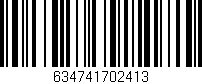 Código de barras (EAN, GTIN, SKU, ISBN): '634741702413'
