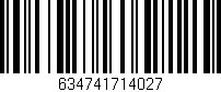 Código de barras (EAN, GTIN, SKU, ISBN): '634741714027'