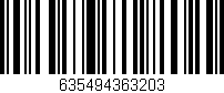 Código de barras (EAN, GTIN, SKU, ISBN): '635494363203'