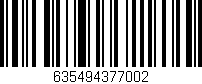 Código de barras (EAN, GTIN, SKU, ISBN): '635494377002'