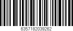 Código de barras (EAN, GTIN, SKU, ISBN): '6357182039262'