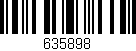 Código de barras (EAN, GTIN, SKU, ISBN): '635898'