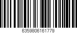 Código de barras (EAN, GTIN, SKU, ISBN): '6359806161779'