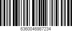 Código de barras (EAN, GTIN, SKU, ISBN): '6360046987234'