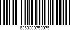 Código de barras (EAN, GTIN, SKU, ISBN): '6360383759075'