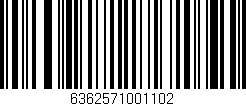 Código de barras (EAN, GTIN, SKU, ISBN): '6362571001102'
