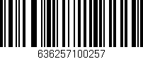 Código de barras (EAN, GTIN, SKU, ISBN): '636257100257'