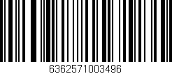 Código de barras (EAN, GTIN, SKU, ISBN): '6362571003496'