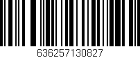 Código de barras (EAN, GTIN, SKU, ISBN): '636257130827'