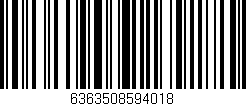 Código de barras (EAN, GTIN, SKU, ISBN): '6363508594018'