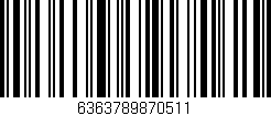 Código de barras (EAN, GTIN, SKU, ISBN): '6363789870511'