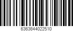 Código de barras (EAN, GTIN, SKU, ISBN): '6363844022510'