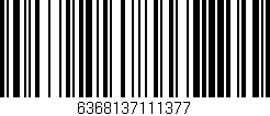 Código de barras (EAN, GTIN, SKU, ISBN): '6368137111377'