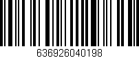 Código de barras (EAN, GTIN, SKU, ISBN): '636926040198'