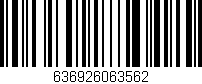 Código de barras (EAN, GTIN, SKU, ISBN): '636926063562'