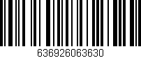 Código de barras (EAN, GTIN, SKU, ISBN): '636926063630'