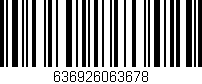 Código de barras (EAN, GTIN, SKU, ISBN): '636926063678'