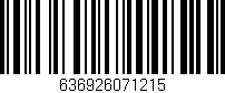 Código de barras (EAN, GTIN, SKU, ISBN): '636926071215'