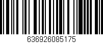 Código de barras (EAN, GTIN, SKU, ISBN): '636926085175'