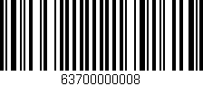 Código de barras (EAN, GTIN, SKU, ISBN): '63700000008'