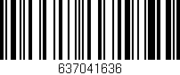 Código de barras (EAN, GTIN, SKU, ISBN): '637041636'