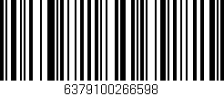 Código de barras (EAN, GTIN, SKU, ISBN): '6379100266598'