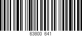Código de barras (EAN, GTIN, SKU, ISBN): '63800/641'