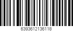 Código de barras (EAN, GTIN, SKU, ISBN): '6393612136118'