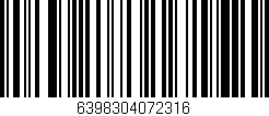 Código de barras (EAN, GTIN, SKU, ISBN): '6398304072316'