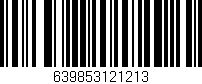 Código de barras (EAN, GTIN, SKU, ISBN): '639853121213'