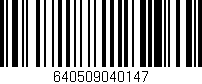 Código de barras (EAN, GTIN, SKU, ISBN): '640509040147'