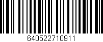 Código de barras (EAN, GTIN, SKU, ISBN): '640522710911'