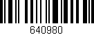 Código de barras (EAN, GTIN, SKU, ISBN): '640980'