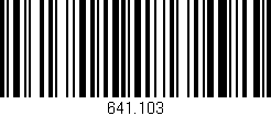 Código de barras (EAN, GTIN, SKU, ISBN): '641.103'