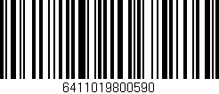 Código de barras (EAN, GTIN, SKU, ISBN): '6411019800590'