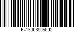 Código de barras (EAN, GTIN, SKU, ISBN): '6415006905893'
