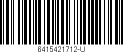 Código de barras (EAN, GTIN, SKU, ISBN): '6415421712-U'