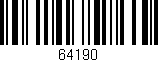 Código de barras (EAN, GTIN, SKU, ISBN): '64190'