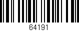Código de barras (EAN, GTIN, SKU, ISBN): '64191'