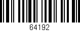 Código de barras (EAN, GTIN, SKU, ISBN): '64192'