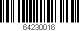 Código de barras (EAN, GTIN, SKU, ISBN): '64230016'