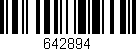 Código de barras (EAN, GTIN, SKU, ISBN): '642894'