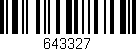 Código de barras (EAN, GTIN, SKU, ISBN): '643327'