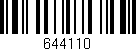 Código de barras (EAN, GTIN, SKU, ISBN): '644110'