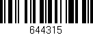 Código de barras (EAN, GTIN, SKU, ISBN): '644315'