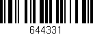 Código de barras (EAN, GTIN, SKU, ISBN): '644331'