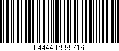 Código de barras (EAN, GTIN, SKU, ISBN): '6444407595716'