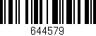 Código de barras (EAN, GTIN, SKU, ISBN): '644579'