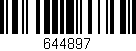 Código de barras (EAN, GTIN, SKU, ISBN): '644897'