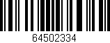 Código de barras (EAN, GTIN, SKU, ISBN): '64502334'